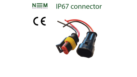 IP67 connector set - 12 tot 24 Volt - 2 pin superseal - N.E.M.